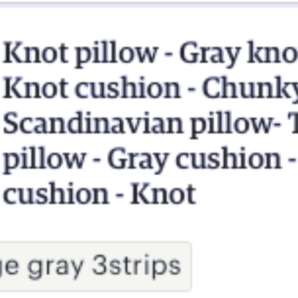 Small Heather Gray Handmade Knot Pillow - Picture 8 of 10